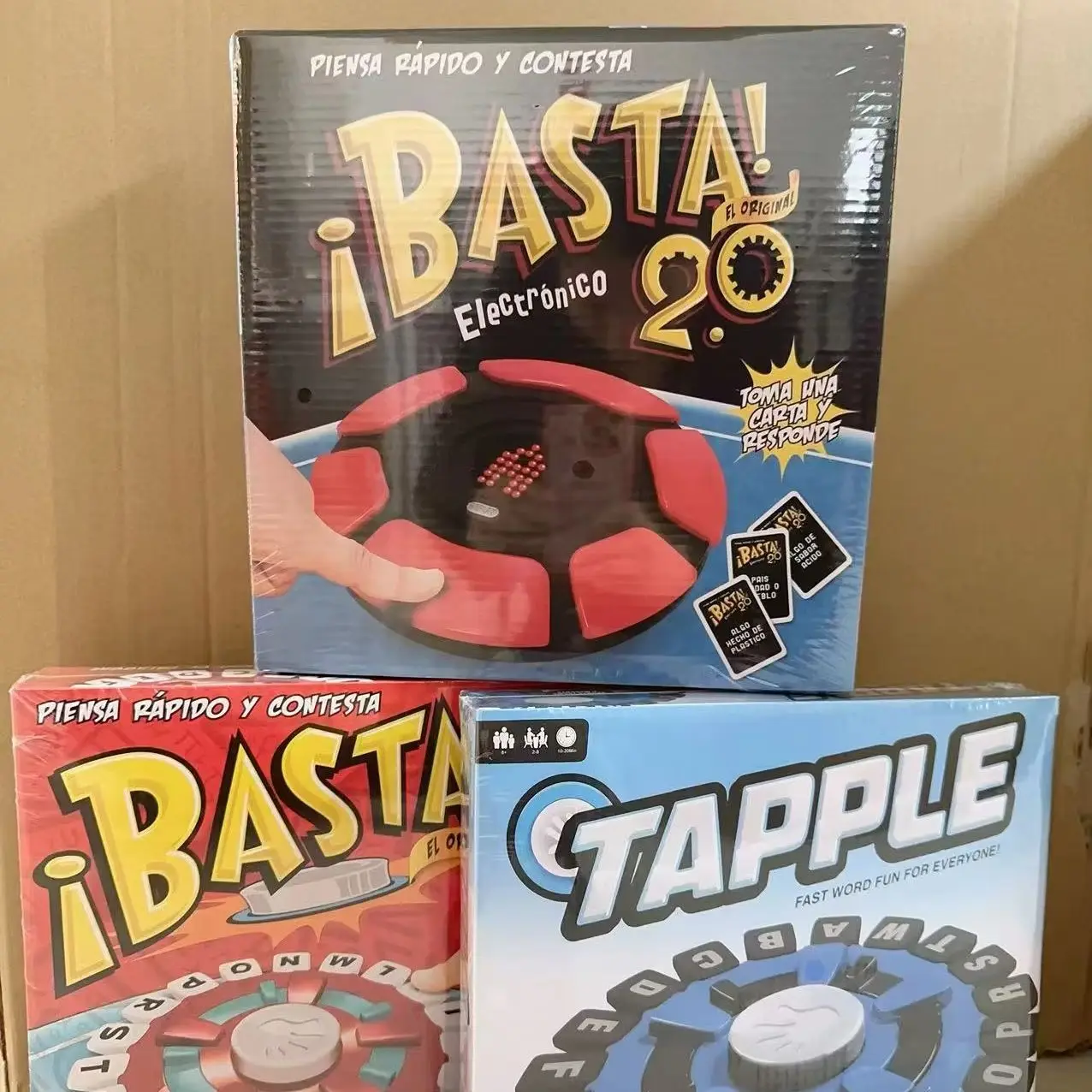 Alphabet Game Basta 2.0 Children's Educational Board Spanish Crazy Parent-child Interactive Turntable Toy