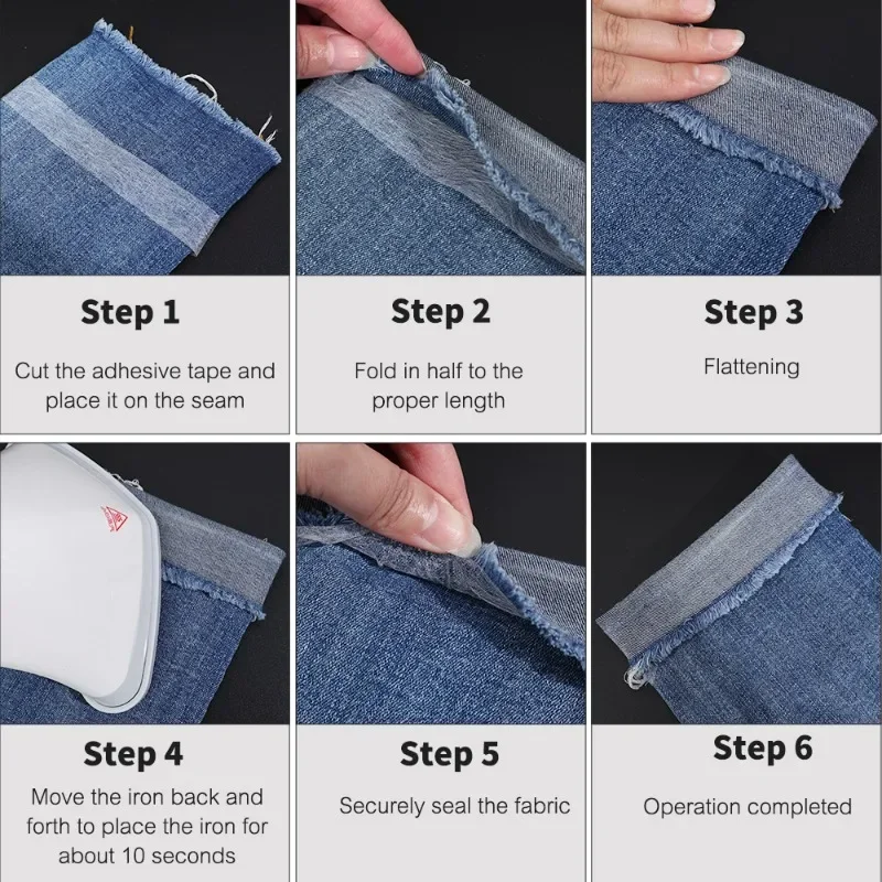 Pants Hem Tape Self-Adhesive Edge Shorten Paste Tape DIY Tools for Jean Clothes Length Shorten Household Sewing Accessories self adhesive fabric tape self adhesive tape
