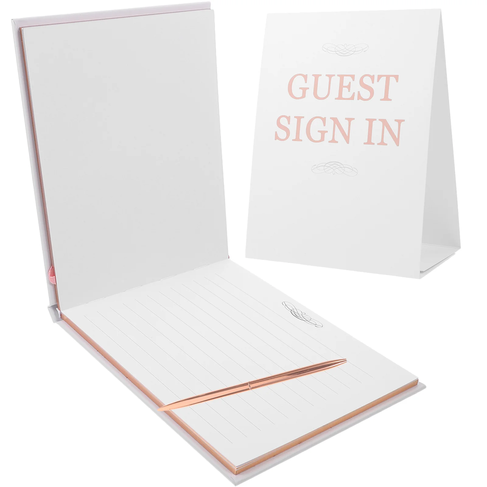 

Guestbook Wedding Attendance Sign Signature Autograph Rustic Plastic Bridal Shower Gift Bride Notepads