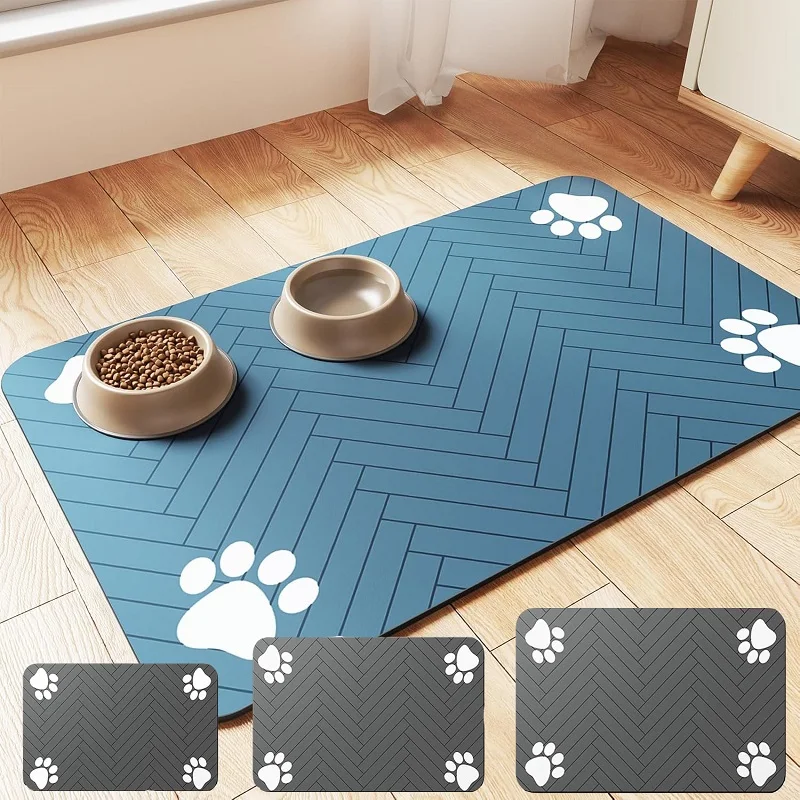 Pet Feeding Mat For Dogs Food Bowl Pad Drinking Feeding Placemat Quick Dry Waterproof Floor Mats For Dog Cat Feeder Bowl Pad Pet Feeding Mat For Dogs Food Bowl Pad Drinking Feeding Placemat Quick Dry Waterproof Floor Mats For Dog Cat Feeder Bowl Pad