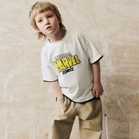 Short Sleeve T-shirt Child Summer Clothes Fashion Casual Round Neck Base Shirt New Design Tees Printed Thin Loose Tops For Boys 2