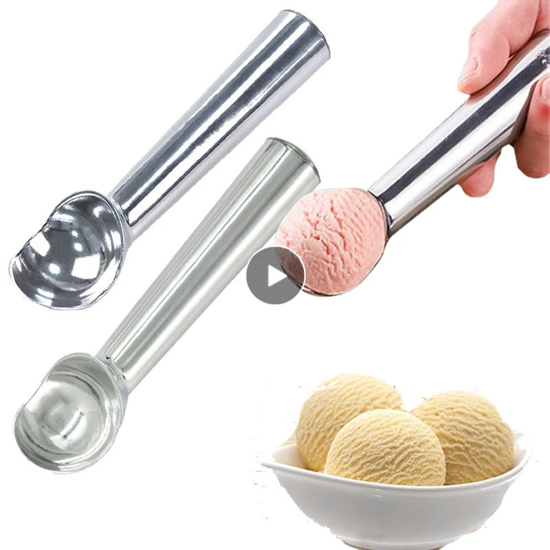 Ice Cream Ball Scoop Firm Frozing Dessert Scoop Stainless Steel Heavy Duty  Ice Cream Scoop Non-stick Anti-freeze Non-slip Spoon - AliExpress