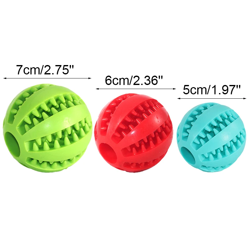 Pet Dog Toys Extra-tough Rubber Ball Toy Funny Interactive Elasticity Ball Dog Chew Toys For Tooth Cleaning Of Food