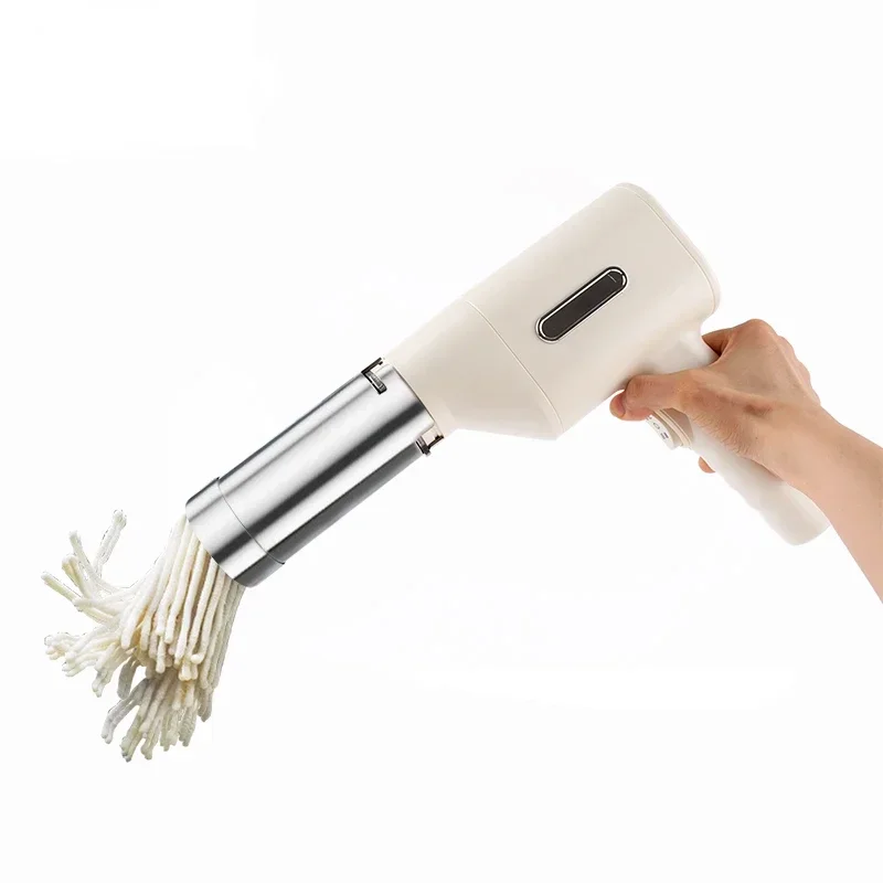 Automatic Electric Charging Wireless Hand Operated Pasta Maker Cutter Manual Spaghetti Noodles Dough Pressing Machine 3/5 Molds