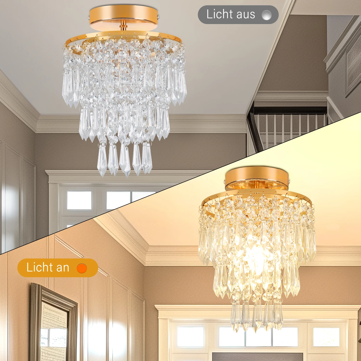 Luminaire en cristal pour maison