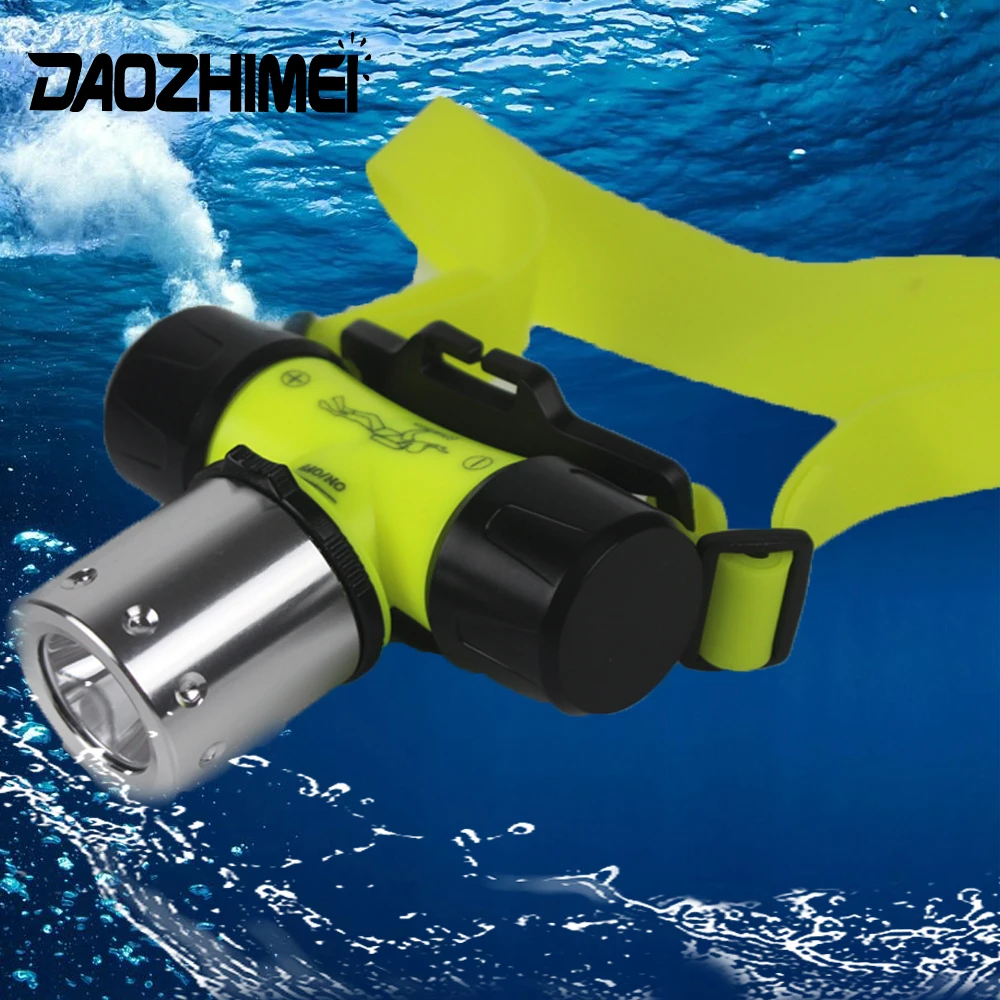 

XML T6 diving swimming led Headlamp underwater Waterproof headlight fishing lamp Flash Light Use 18650/21700 Battery headlights