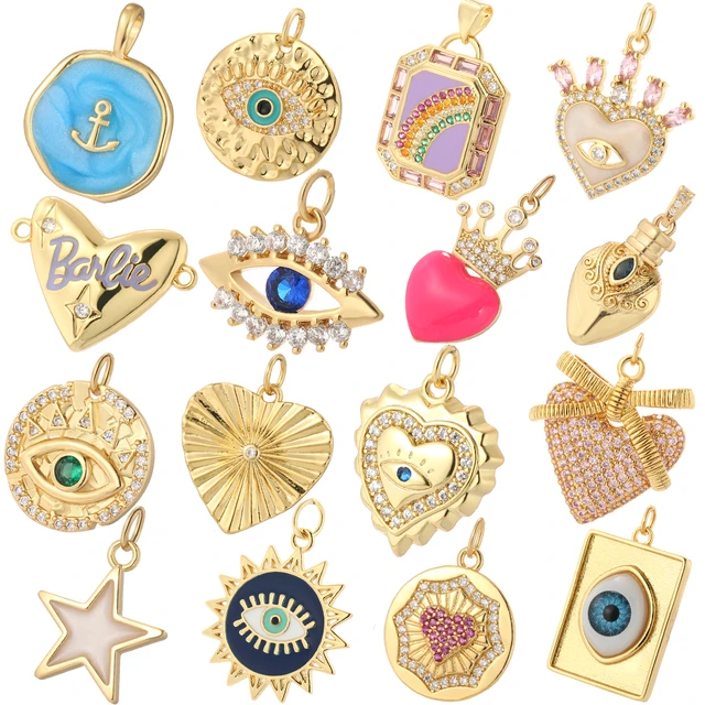 Heart Eye Star Charms For Jewelry Making Supplies Gold Angel Charm Evil  Blue Eye Pendant Design Diy Charms For Earrings Necklace - Charms -  AliExpress