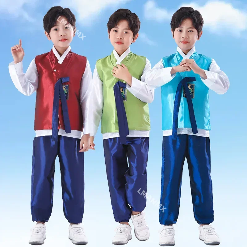 Korean Hanbok Costume Children's Hanbok Girls Boy Dance Ethnic Minority Performance Costume Men women National Costume Kid Dress