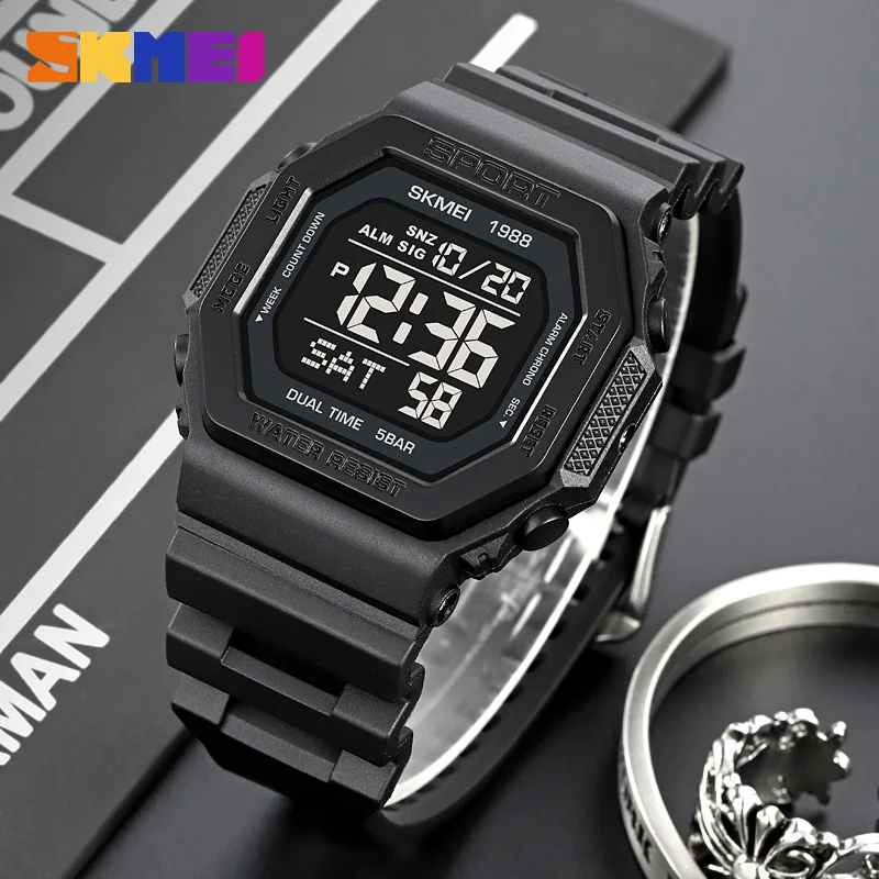 SKMEI Orologio sportivo digitale da uomo, ultra sottile,...SKMEI Orologio sportivo digitale da uomo, ultra sottile,...: SKMEI