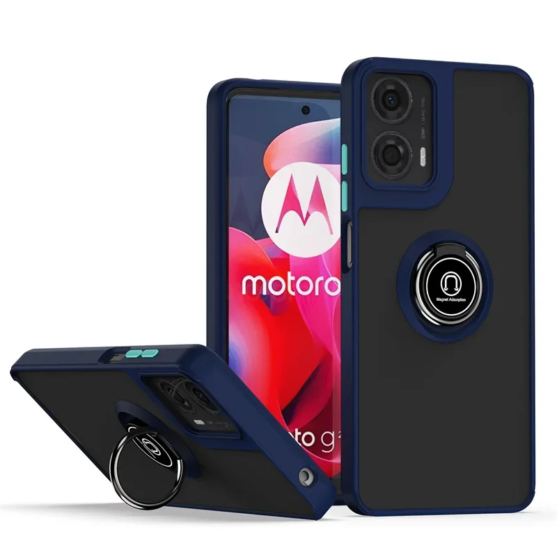 Matte Armor Shockproof Case with Ring Stand Holder