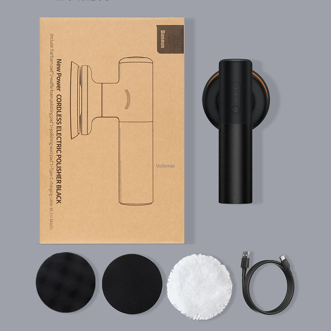 Xiaomi Baseus Radio Waxer Car Polisher Waxing Locomotive on-board Polishing Car with Accessories Home Variable Speed Auto Waxer