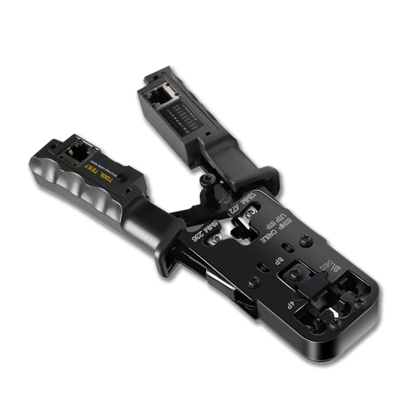 Alicate de Rede e Testador de Cabos Lan Ferramenta de Crimpagem e Corte Internet Cabo Tool Rj45 6p 8p 4p em 1 - Imagem 4
