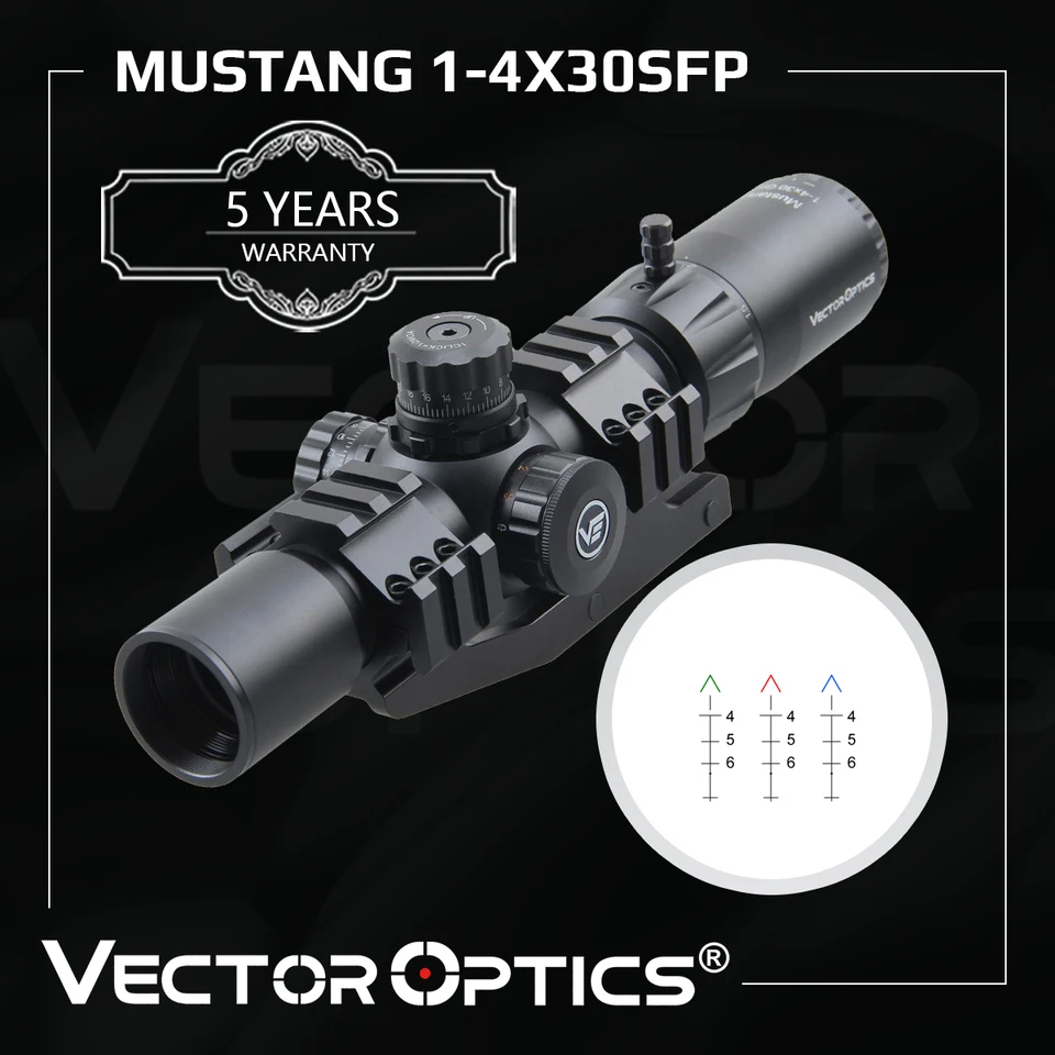 Vector Optics Mustang 1-4x30 SFP Riflescope LPVO Optics With