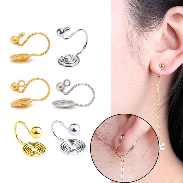 20Pcs Invisible Clip-on Earring Converters for Non Pierced Ears Jewelry  Findings - AliExpress