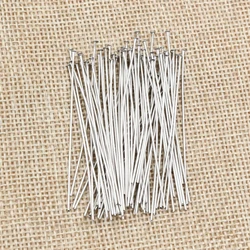 100pcs Stainless Steel Flat Head Pins for Jewelry Making - No Fade, Various Sizes