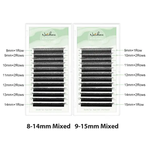 NATUHANA W-Shaped 4D 5D Volume Eyelash Extensions Premade Volume Fans W Shape Lashes Natural Soft False Eyelashes for Makeup - Image 6