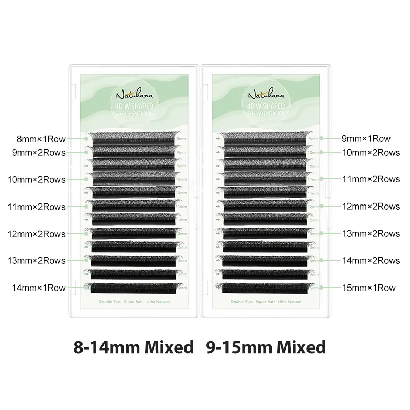 NATUHANA W-Shaped 4D 5D Volume Eyelash Extensions Premade Volume Fans W Shape Lashes Natural Soft False Eyelashes for Makeup - Image 6