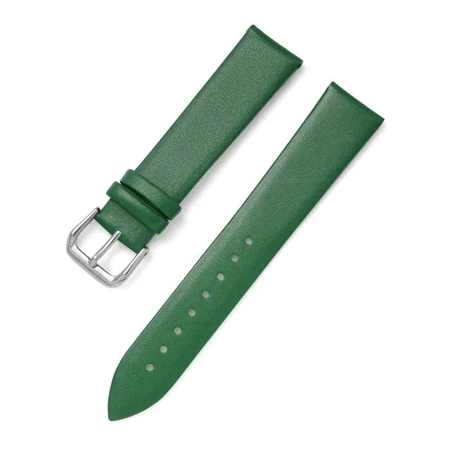 Ultra Thin Leather Watch Strap - Soft, Plain, and Waterproof Band