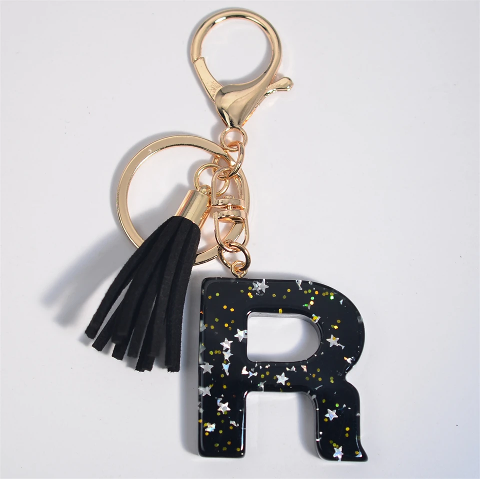 Y2K Colorful Beads Initial Letter Bracelet/Keychain – Acrylic Charm With Tassel For Women & Girls (A-Z Available) - View #13