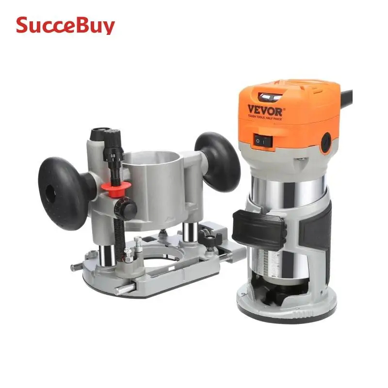 Wood Router 1.25HP 800W 30000RPM 6 Variable Speeds for DIY Woodworking