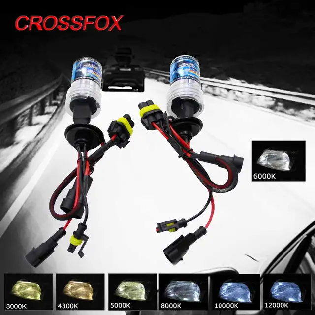 2 шт. 35 Вт HID ксеноновые лампы 6000K HID ксеноновые лампы для фар 20000LM H4 H3 H1 H11 H7 9006 HB4 9005 HB3 12 В автомобильные фары 1