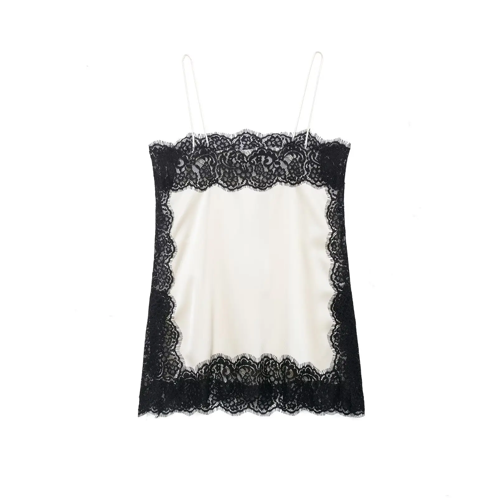 Elegant Sexy Lace Splice Satin Tops for Women Sleeveless Backless Beach Chic Tops Cropped Camisole Christmas Evening Party Tops