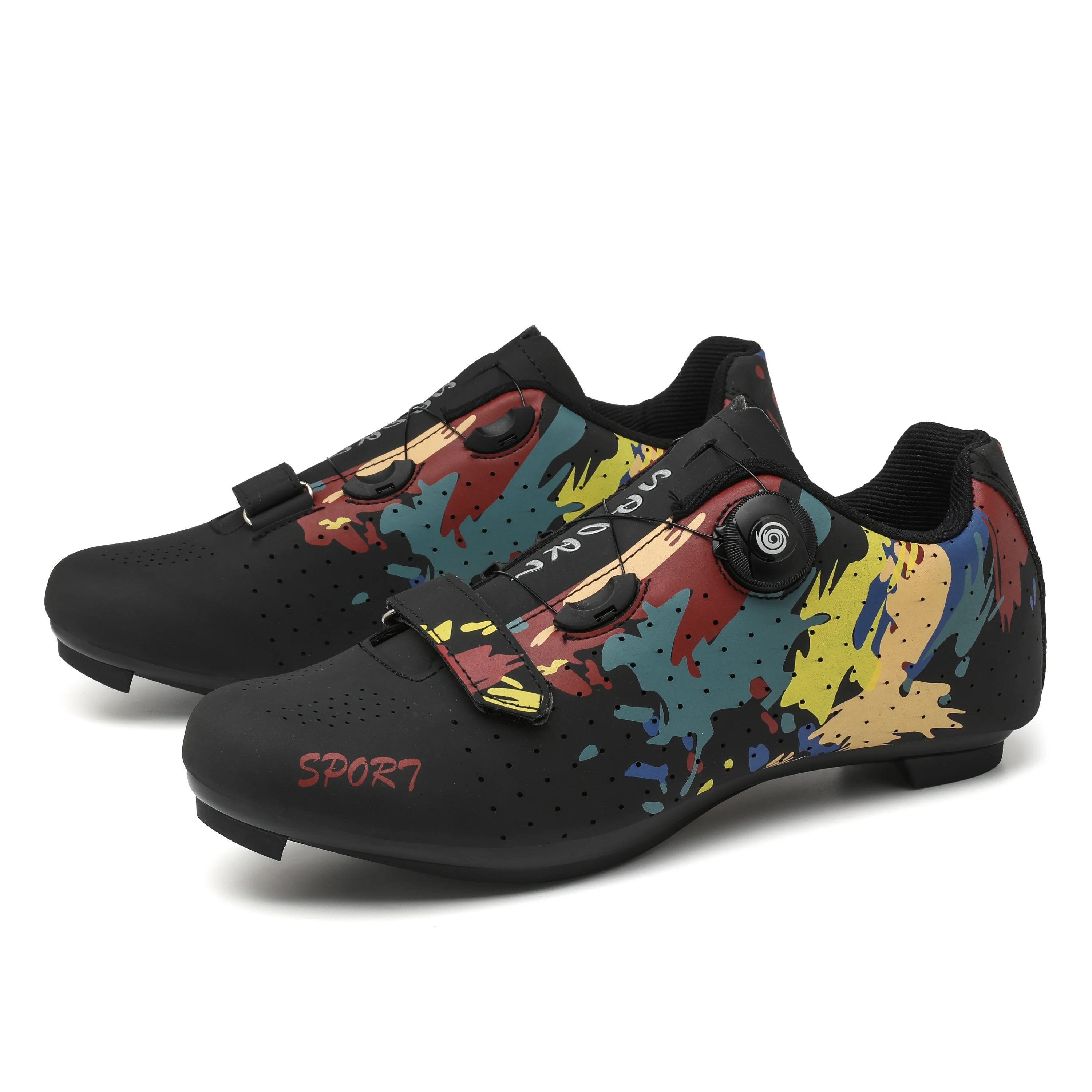 Men's SPD Cycling Shoes, Outdoor Sport No-Lock Non-Slip Breathable Mountain Bike Shoe