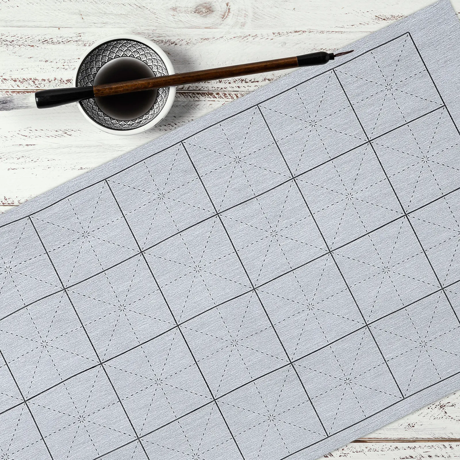 중국 서예 연습을 위한 3Pcs 재사용 가능한 물 그림 천, Xuan 종이 느낌의 빠른 건조 휴대용 매트, 매일 사용하기에 이상적