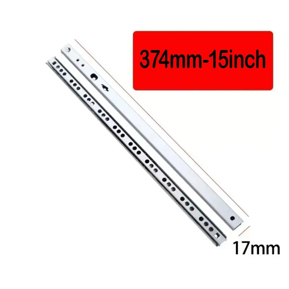 Smooth Glide Full Extension Drawer Slides - Set of 2, Adjustable 8-17