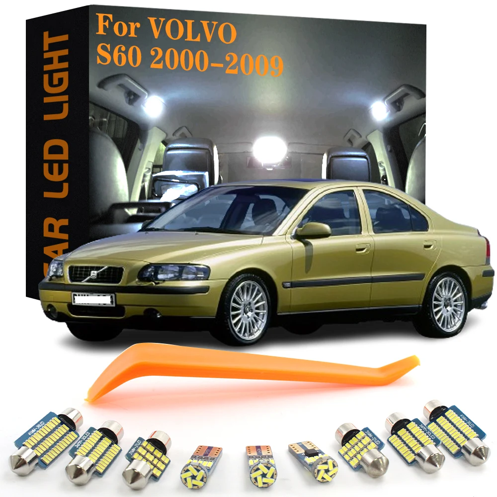 21pcs Canbus Car Accessories LED Interior Lights For Volvo S60 2000 2001 2002 2003 2004 2005 2006 2007 2008 2009 No Error Lamps