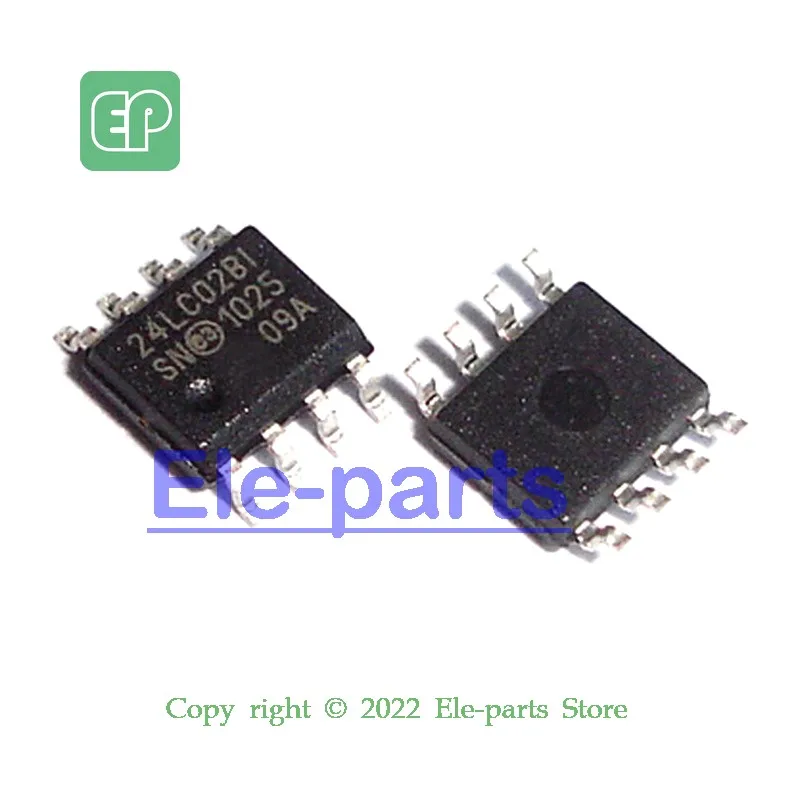 100 PCS 24LC02B I/SN SOP 8 24LC02BI SN 24LC02 2K CMOS Serial EEPROM ...