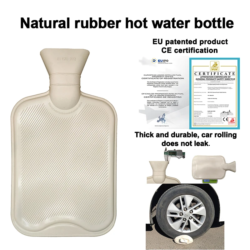 

Hot Water Bottle CE Certification 2L Thick Rubber with Cover for Girls Women Period Pain Children Bed Belly Bag Hand Foot Warmer