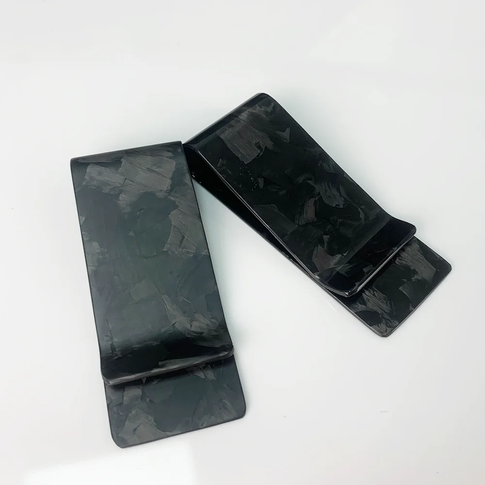 Matte Black Twill 1 Pcs Slim 28mm Real Carbon Fiber Card Bill Cash Clip Durable Luxury Ticket Clip For Men