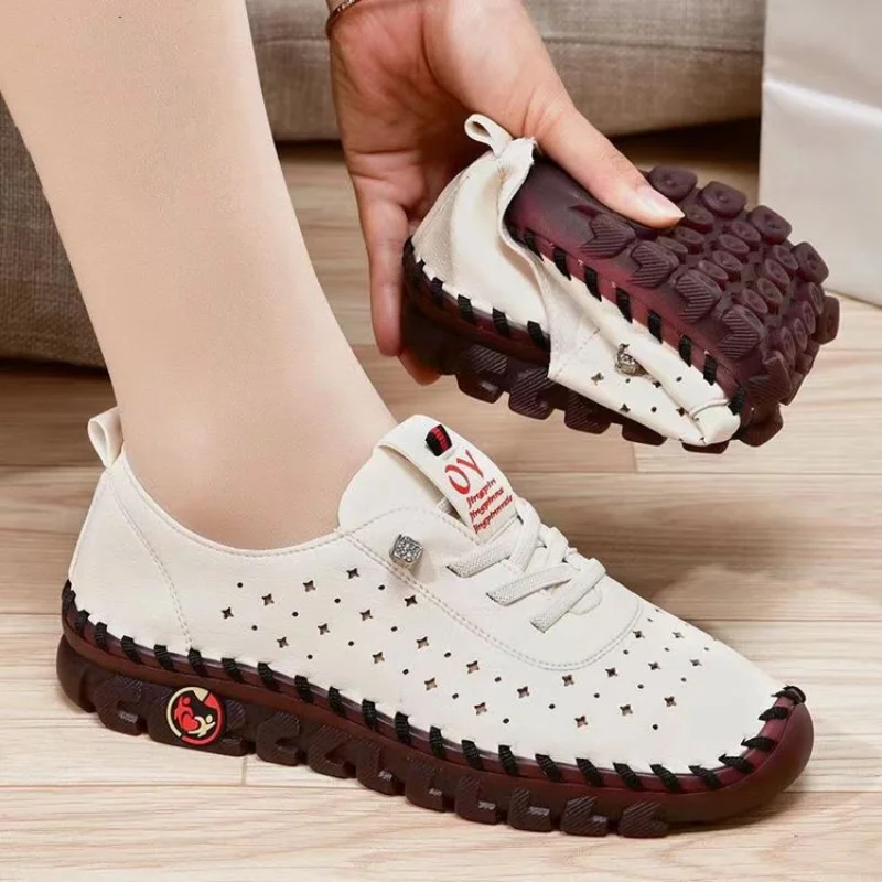 

2023 New Spring Sneakers Women Shoes Platform Loafers Casual Lace Up Fashion Flat Slip-On Mom Shoe Mujer Zapatos Chaussure Femme