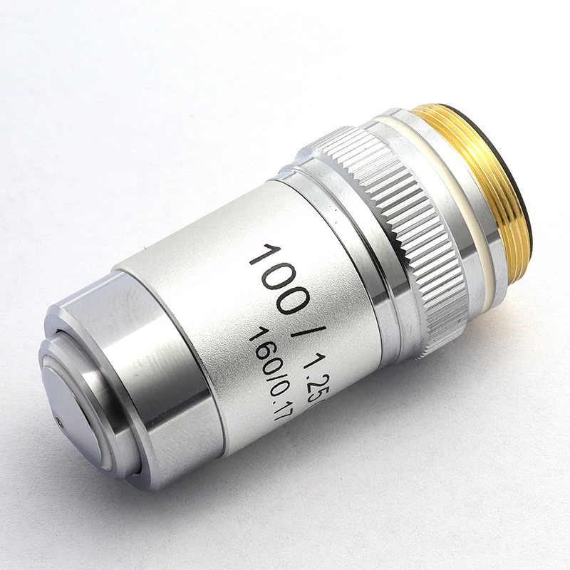 Biological Microscopes Achromatic Objective Lens 100X (oil)  4X 10X 20X 40X 60X 195mm Conjugate Distance Universal RMS thread 5
