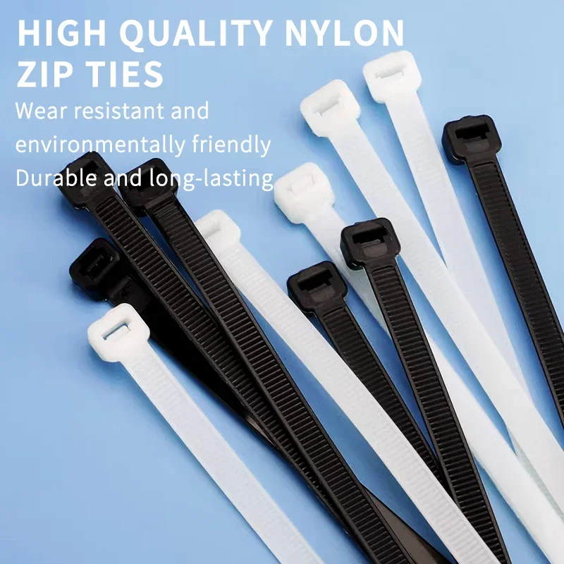 Nylon Cable Self-locking Plastic Wire Zip Ties Set Kit Cable Tie 3*100 3*150 4*200 Fasteners Hardware Ties