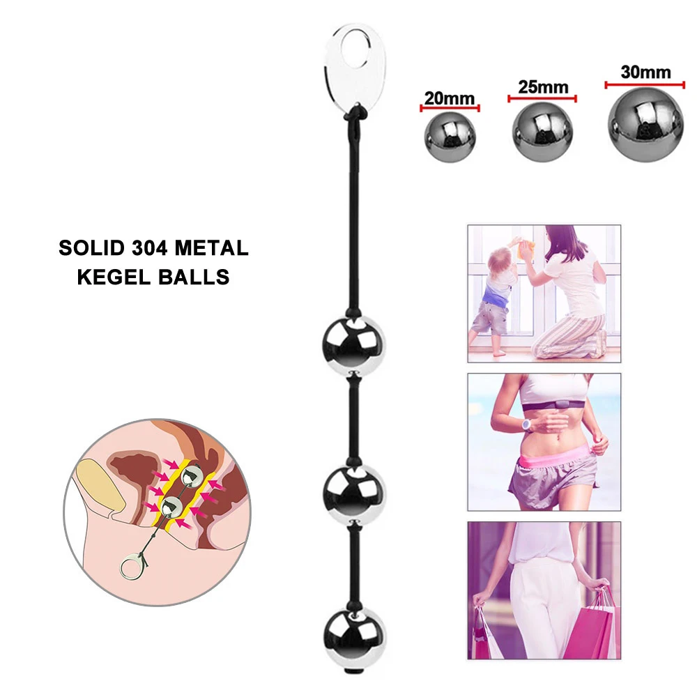 Metal Geisha Balls Vaginal Egg Kegel Ben Wa Ball Anal Beads Vagina Tighten Exercise Anal Plug Sex Toy for Women Sexshop