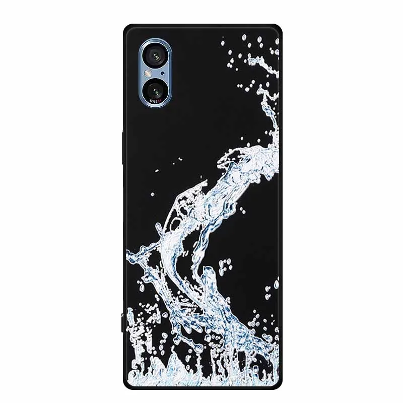 3D Relief Black Silicone Soft Back Cover Case