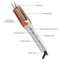Fer à boucler rotatif à ions négatifs automatiques, 3 niveaux de température, céramique, chauffe rapide, pour grandes boucles, outils de coiffure 6