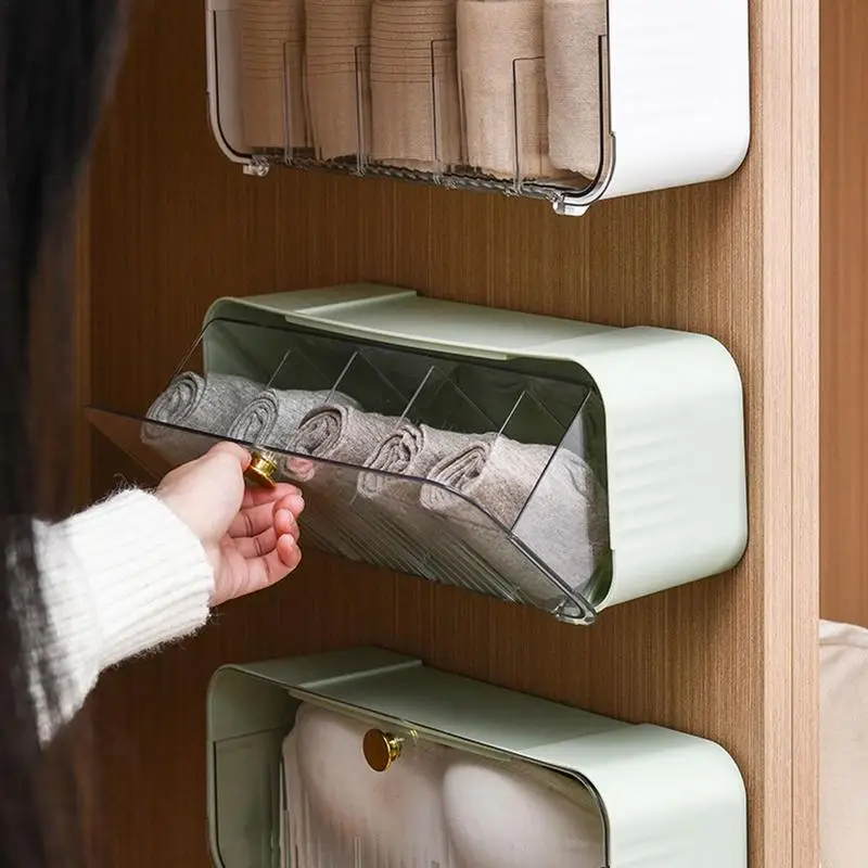 

Wardrobe Underwear Storage Box Anti Dust Closet Organization Box Hanging Drawer Box For Lingerie Socks Ties Data Cable And