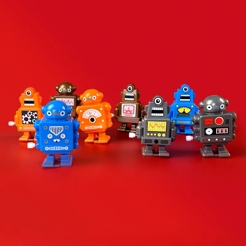 

1 Pcs Educational Wind-up Robot Inertia Tabletop Stress Relieving Fun Toy Birthday Gift Christmas Gift For Children