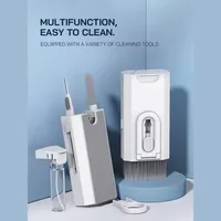8 in 1 Cleaning Kit Computer Keyboard Cleaner Brush Earphones Cleaning Pen For Headset iPad Phones Cleaning Tools Keycap Puller 1