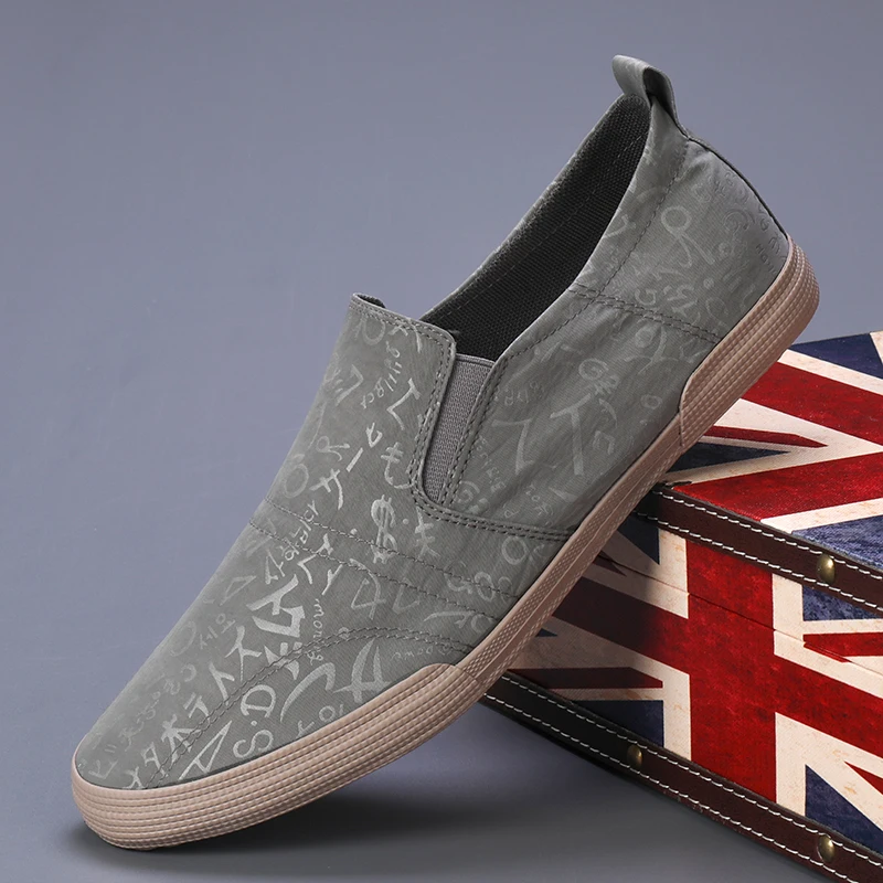 

Мужские Текстильные кроссовки, низкие кеды, дышащие, Повседневная прогулочная обувь, без шнуровки, лето