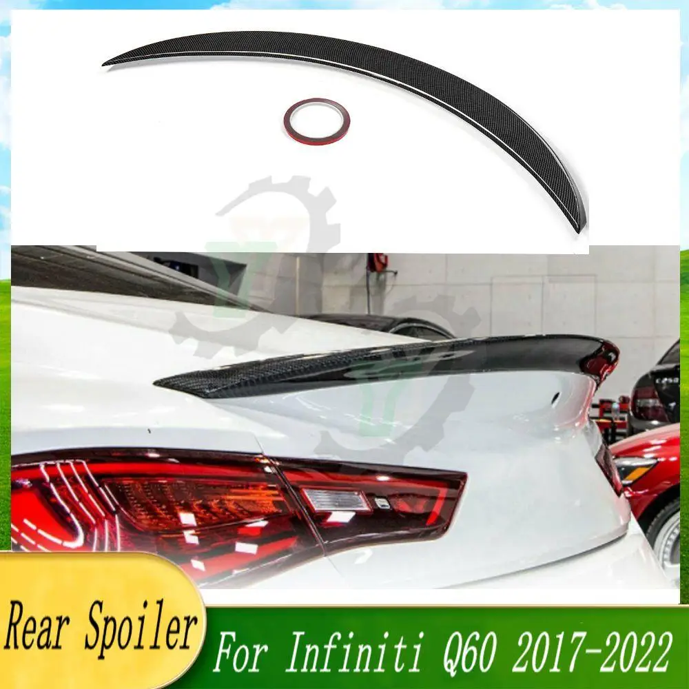 

Высококачественный спойлер из АБС-пластика для заднего багажника автомобиля, Накладка для заднего крыла Infiniti Q60 2017 2018 2019 2020 2021 2022
