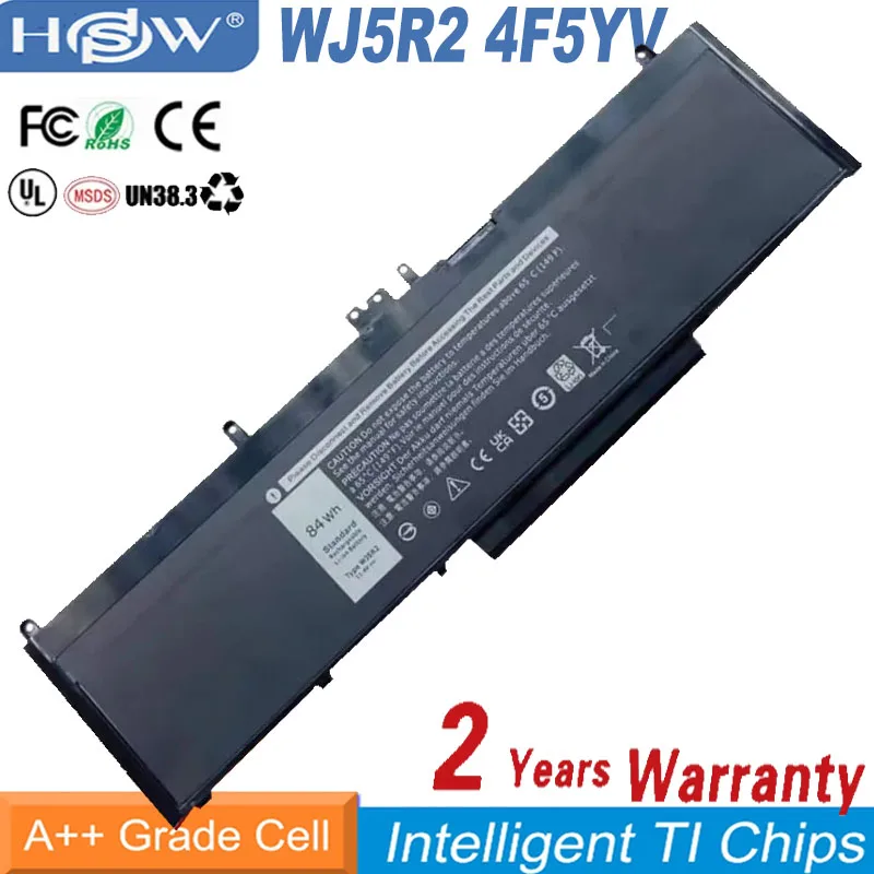 

Аккумулятор WJ5R2 4F5YV 11,4 в для ноутбука Dell Latitude E5570 Precision 3510 P48F 04F5Y