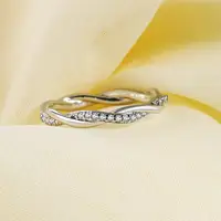 ZHOUYANG Dainty Ring For Women Thin Temperament Winding Wedding Engagement Ring Silver Color Crystal Fashion Gift Jewelry DZR018 - Image 5