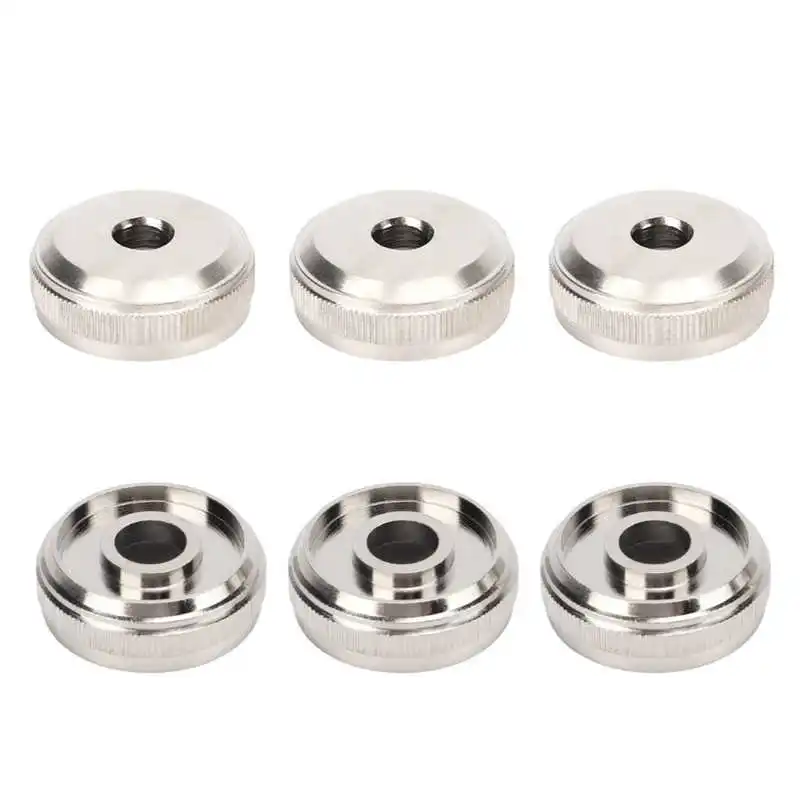 Premium Silver Metal Trumpet Valve Caps - 3-Piece Set