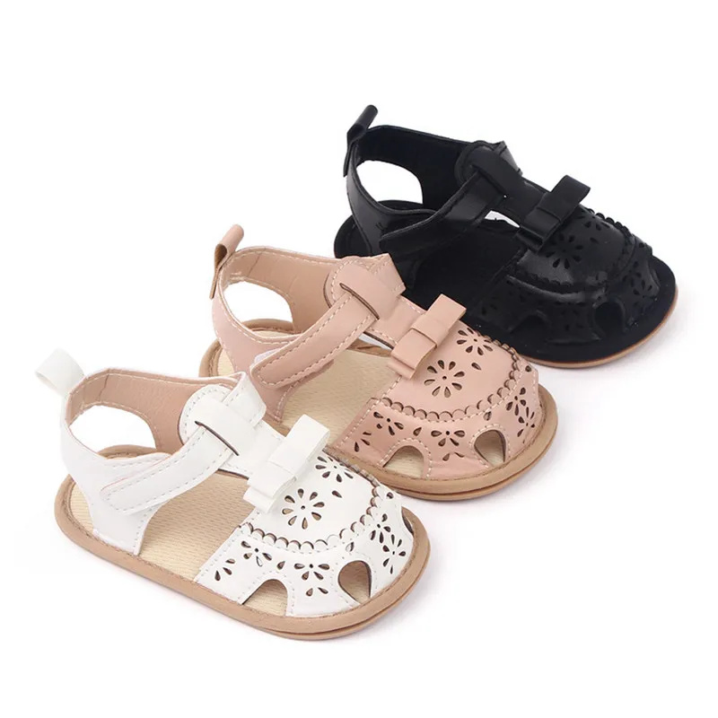 Baby Girls Boys Sandal, PU Leather Flexible Non-slip Hollowed Summer Flat Shoes for Casual Daily - Image 3
