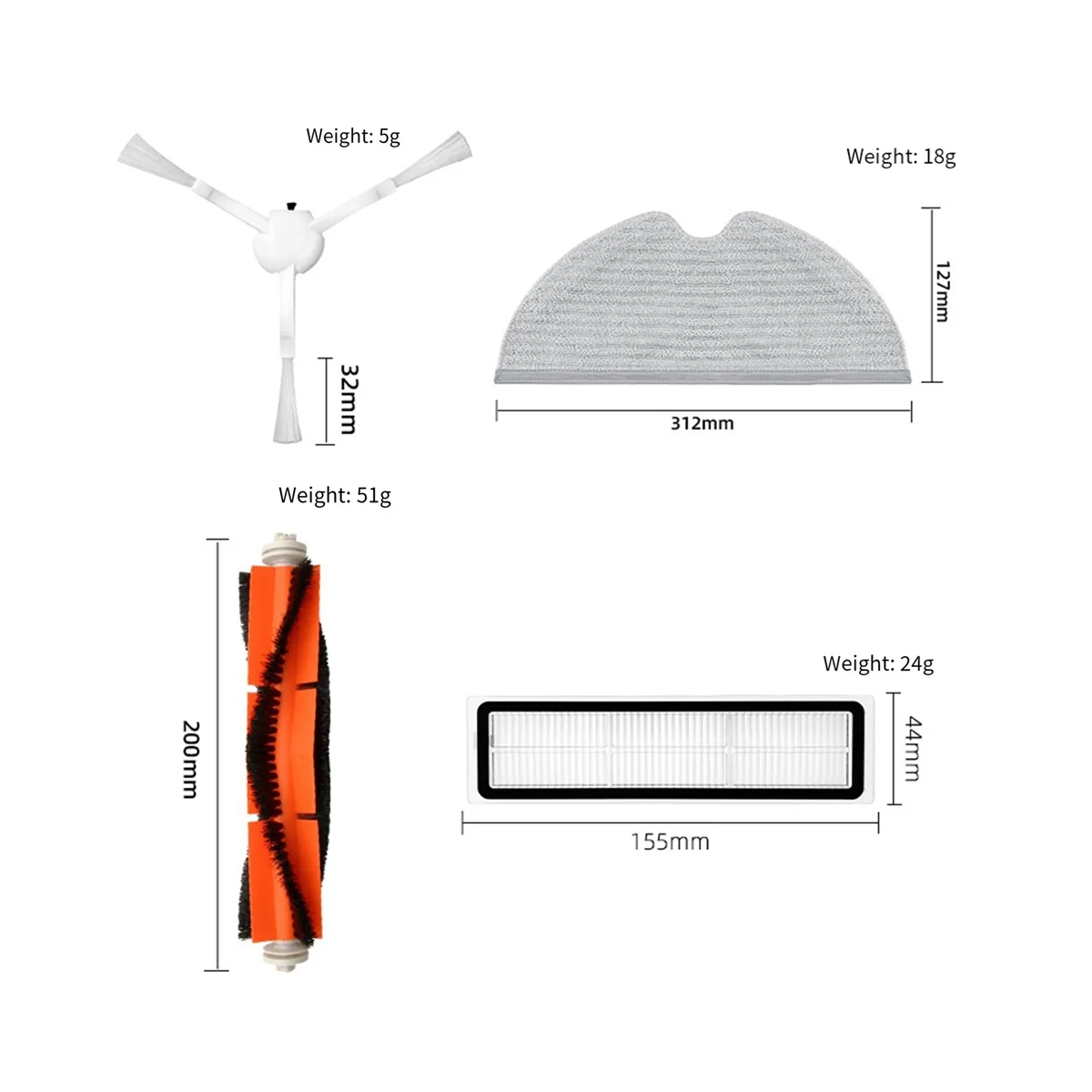 

Основная щетка для робота-пылесоса D9 L10 PRO, насадка на швабру, боковая, НЕРА-фильтр, аксессуары и аксессуары для пылесоса