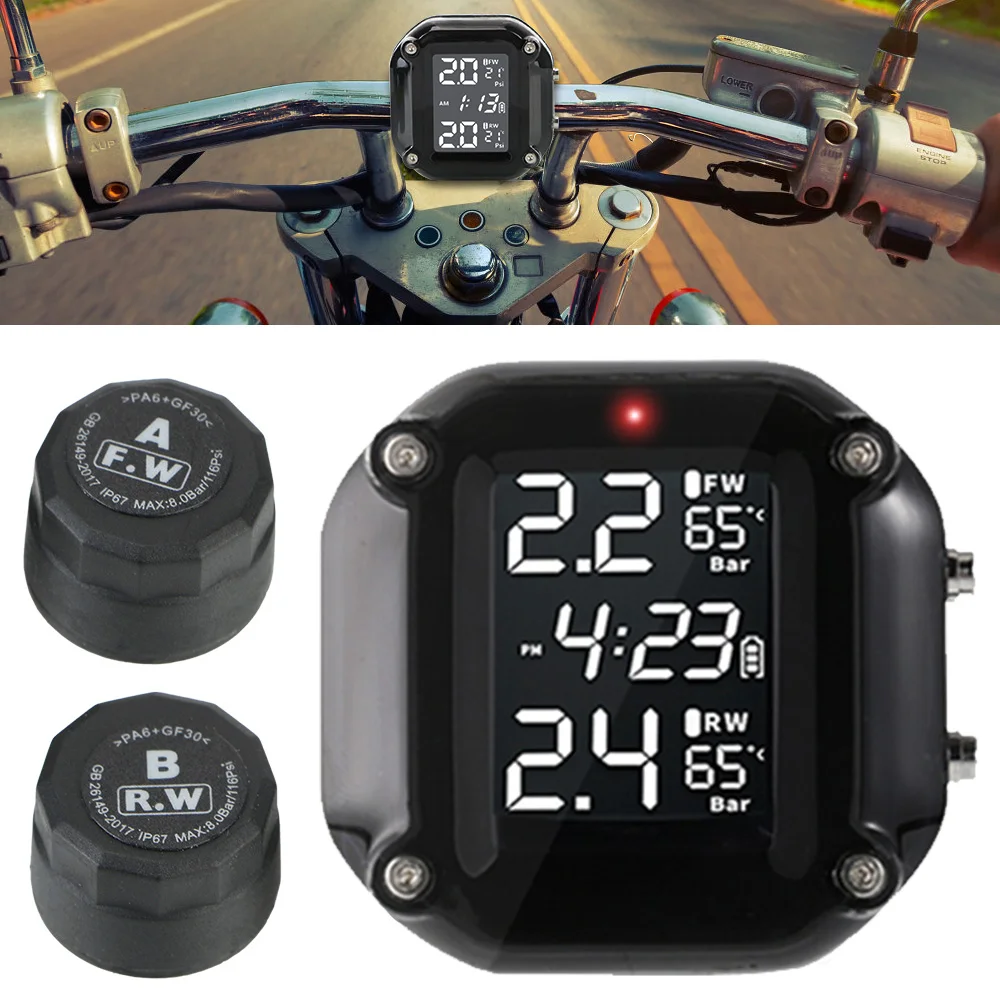 Motorcycle Tire Pressure Monitor TMPS External Sensor for Motorbike Autobike Scooter